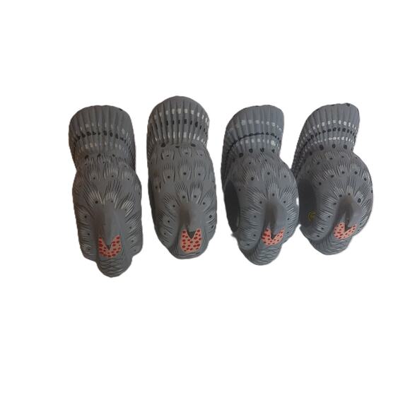 Vintage Turkey Napkin Rings Thanksgiving Wood Hand Painted Set Of 4 - Picture 5 of 7